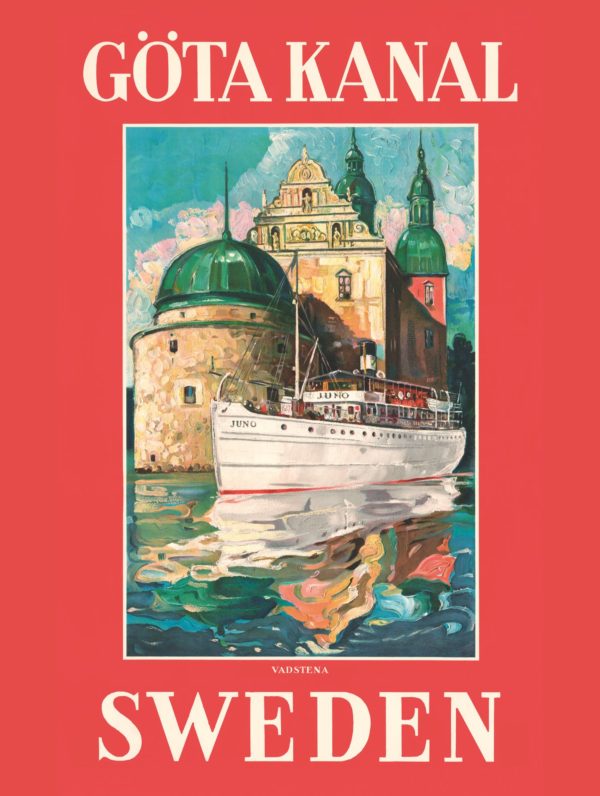 Vintage Sweden travel poster named “Göta Kanal Vadstena” in size 30x40 cm.