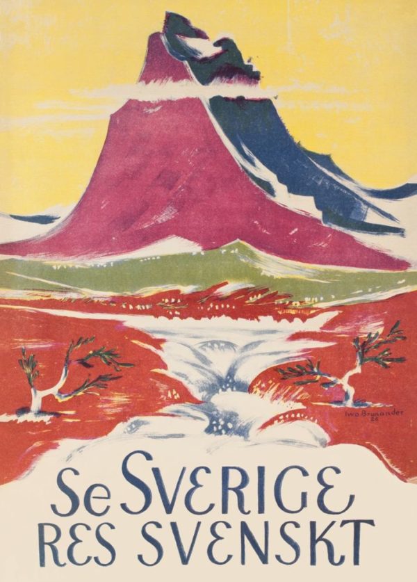 Vintage Sverige affisch som heter “Se Sverige”, i storlek 50x70 cm.