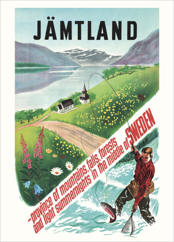 Affisch som föreställer sommaren i Jämtland