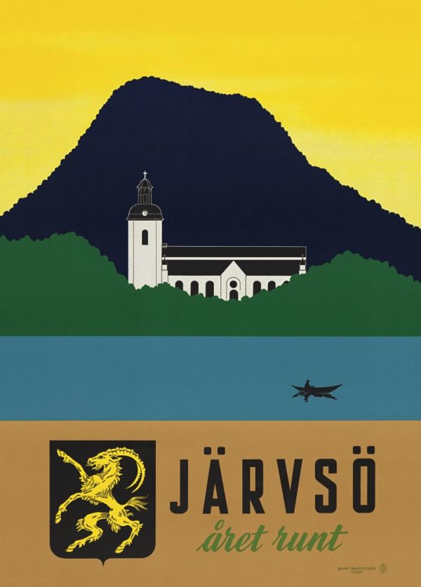 Affisch som föreställer Järvsö, året runt