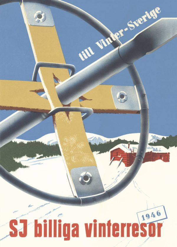 Affisch som föreställer Vinter-Sverige